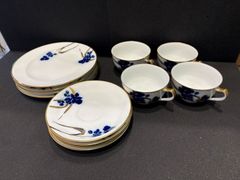 大倉陶園 瑠璃葡萄金蝕 カップ&ソーサー 5客セット ぶどう ブドウ 金彩 