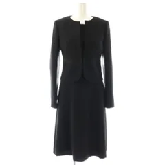 ソーシャルタイム Social time 東京ソワール ブラックフォーマル ワンピースジャケット セットアップ ノーカラー 7 黒 /CX ■OS