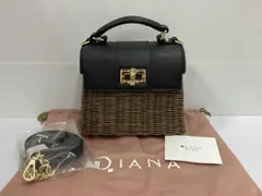 DIANA 2way カゴバッグ ハンドバッグ  ショルダーバッグ ブラック ダイアナ