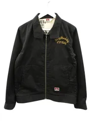 ベンデイビス BEN DAVIS 刺繍 ワークジャケット M 黒 ブラック アウター