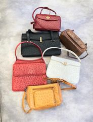 極美品 オーストリッチ 本革 トートバッグ レザーバッグ 肩掛け A4 大 