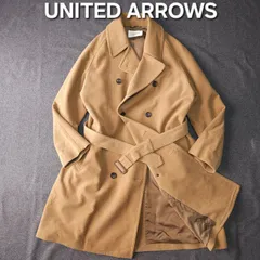 【👌値下げ交渉受付中】【定価6万円】UNITED ARROWS UASB コーデュロイ ダブルブレスト トレンチコート M キャメル ベルト付き ウールのサムネイル
