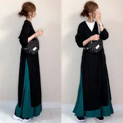 送料無料 ワンピース セットアップ レディース 春 秋 長袖 ロング ワンピース スカート セットアップ マキシ丈 ワンピ ロング ワンピース Vネック 秋 冬 通勤着 可愛い 秋服 ゆったり 体型カバー 2点セット
