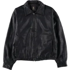 古着 GEAR 中綿入り スイングトップタイプ レザーブルゾン メンズXL相当/eaa615901
