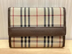 BURBERRY バーバリー 三つ折り財布 ナイロンキャンバス チェック柄 コンパクトウォレット 