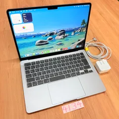 【美品 バッテリー良好】 MacBook air 13インチ 2022 アップル Apple M2 16GB 512GB 動画編集可能 カメラ内蔵 ノートPC ノートパソコン SSD搭載 macOSインストール済み 【4134】