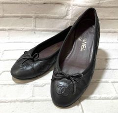 CHANEL バレエシューズ キルティング バレリーナ 36 黒 - メルカリ