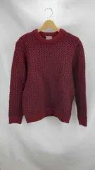 ★ L.L.Bean エルエルビーン ニット バーズアイニット ノルウェー製 レトロ メンズ サイズSR レッド 冬