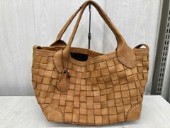 genten ハンドバッグ トラフォロ 編み込み メッシュ 肩がけ レザー 