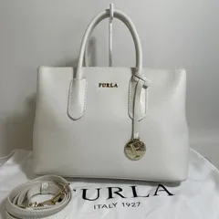 2602-68｜美品｜フルラ 2WAYハンドバッグ レザー ホワイト