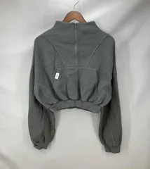 ★ version of you バージョンオブユー スウェット ハーフジップクロップドスウェット V2442201 サイズフリー グレー 通年