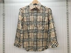 Burberrys ノバチェック ノーカラーブラウス シルク100% 長袖 | Mercari