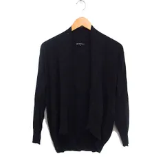 23区 オンワード樫山 ニット カーディガン オープン 無地 コットン混 32 ブラック 黒 /FT19