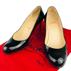 Christian Louboutin★クリスチャン ルブタン・レディース パテントレザー ラウンドトゥ パンプス ハイヒール (36/約23㎝相当) イタリア製 ブランド フォーマルシューズ ビジネスシューズ 春靴 ブラックのサムネイル