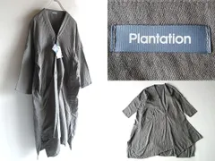 新品タグ付 Plantation プランテーション 2023SS UCHINO マシュマロガーゼ ガウンコート ワンピース M グレー ゆったり 定価41800円