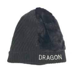 DANCE WITH DRAGON ダンスウィズドラゴン  ファー切替 ニット帽  ブラック系 99(F) [240101635592] ゴルフウェア ストスト