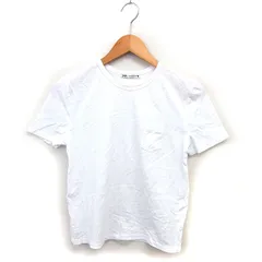 ザラ ZARA クルーネック カットソー Tシャツ コットン 綿 クロップド 透け感 S 白 ホワイト /NT28