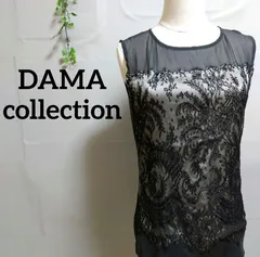 ダーマコレクション DAMA collection レース装飾  シルク タンクトップ 絹  タグ付き L  AA1-65