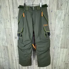 T&C Town&Country タウンアンドカントリー ダークグリーン 防寒 撥水 耐水 スノボ スノーボード スキー ウェア 中綿 ダウン ナイロン カーゴパンツ メンズ L サイズ