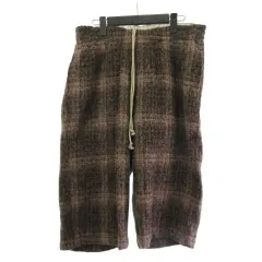 アナクロノーム anachronorm ハーフパンツ チェック ウール アルパカ混 ブラウン 茶 34 ■GY28のサムネイル