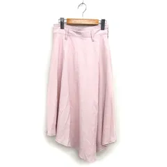 レディアゼル REDYAZEL フレア スカート マキシ丈 ロング シンプル バックジップ 透け感 M くすみピンク /NT33