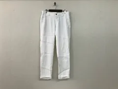 本物ザラマンZARAMANリネン麻サマーチノスラックスパンツメンズサーフアメカジワークミリタリーストリートスケータースーツモードドレスゴルフバイカー白ホワイトMルーマニア製