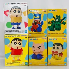 未開封 クレヨンしんちゃん ソフビ 野原しんのすけ コミックカラー ケツだけ歩き フィギュア 6体 まとめ セット / ぶりぶりざえもん アクション仮面 カンタムロボ しんちゃん
