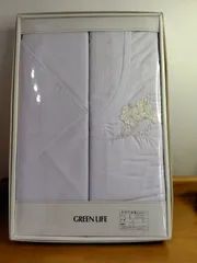 昭和レトロ　白い掛・敷ふとんカバー　一組