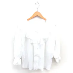 クラシカルエルフ CLASSICAL ELF シャツ ブラウス フリルカラー 透け感 長袖 XL ホワイト 白 /TT