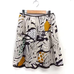 ボディドレッシングデラックス BODY DRESSING Deluxe タグ付き フレア スカート ひざ丈 総柄 ドット 薄手 38 ベージュ 薄茶 /TT