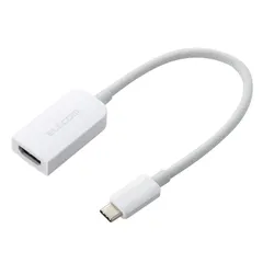 エレコム 変換アダプタ usb C to HDMI 4K/60Hz 0.15m ミラーリング対応 シリコンメッシュ 高耐久 ホワイト MPA-CHDMIQSMWH