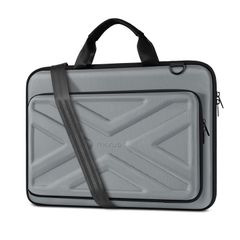 MOSISO Hard PC Case for Men and Women, 13-inch, Compatible with MacBook, HP, Dell, Lenovo, and Asus, 13.3-inch Laptop Bag with Front Pocket, Shoulder Strap, and Trolley Belt (Gray)