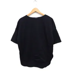 コーエン coen 半袖 Tシャツ カットソー ボートネック 無地 オーバーサイズ コットン 綿 F ブラック 黒 /FT25