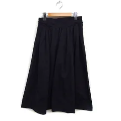 ジャーナルスタンダード JOURNAL STANDARD ギャザースカート ロング丈 無地 シンプル 38 ブラック 黒 /FT47