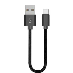 AXYO Type-C 急速充電 高速データ転送 ケーブル 20cm USB-C 充電ケーブル 高耐久 USB Type-Cポートのスマートホン/タブレットに対応 0.2ｍ ブラック