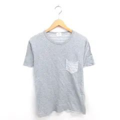 コーエン coen カットソー Tシャツ ボートネック ボーダー 綿 コットン 半袖 M グレー /TT