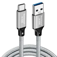 60W USB-A & USB-C ケーブル [0.2m/0.3m/0.5m/1m/1.5m/2m/3m] 急速充電 10Gbps 高速データ転送 USB3.2 ナイロン編みで Type Cケーブル PQ100 (0.5m)