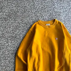 Champion / 00's- RW sweat【希少カラー、目色違い】チャンピオン古着リバースウィーブ肉厚スウェットアメカジ  ティファニー　ターコイズ　トレーナー　ユニセックス ストリート B系 男女兼用　日本Lサイズ　黄　からし