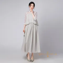 送料無料 シフォンワンピース ワンピース レディース ドレス パーティードレス シンプル ミモレ丈 Aライン 花嫁 およばれ 女子会 二次会 フォーマル 通勤 結婚式 謝恩会 発表会 演奏会 同窓会 成人式 誕生日 可愛い 体型カバー