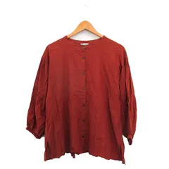 サマンサモスモス SM2 シャツ ブラウス 長袖 コットン シンプル F ブラウン 茶 /KT25