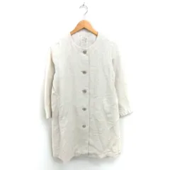 スタディオクリップ Studio Clip リネン ノーカラー コート アウター ミドル 長袖 ライトベージュ 薄茶 /TT