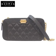 CHANEL シャネル 27番 A84069 黒 ｷｬﾋﾞｱ G金具 ﾎﾞｰｲｼｬﾈﾙ ﾁｪｰﾝｳｫﾚｯﾄ