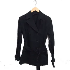 ルーニィ LOUNIE ジャガード テーラード ジャケット ダブルボタン 38 ブラック 黒 /FT27