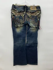 レッドペッパー RED PEPPER デニムパンツ ローライズ ブーツカット 25 ウイング ロゴ刺繍 2602WS127