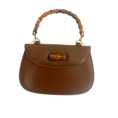  GUCCI グッチ ハンドバッグ ブラウン レディース【NE2】