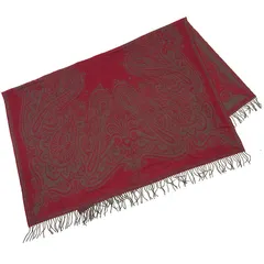 ETRO エトロ ペイズリー ストール ショール カシミヤ ウール ボルドー aq12573
