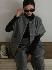 ✩︎⡱ユナイテッドアローズ フォックスカシミヤ スパンコール ジップ