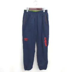 アンブロ UMBRO スポーツウエア パンツ ウインドブレーカー ロゴ刺繡 ロング ウエストゴム L ネイビー 紺 /TT