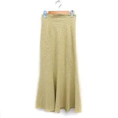 ココディール COCO DEAL チェック マーメイドスカート ロング バックレースアップ 1 イエロー 黄 /FT15