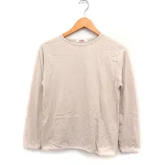 ハートマーケット HEART MARKET ロングスリーブ Tシャツ 丸首 ハート刺繍 コットン 綿 F ベージュ /FT2